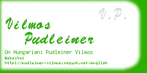 vilmos pudleiner business card